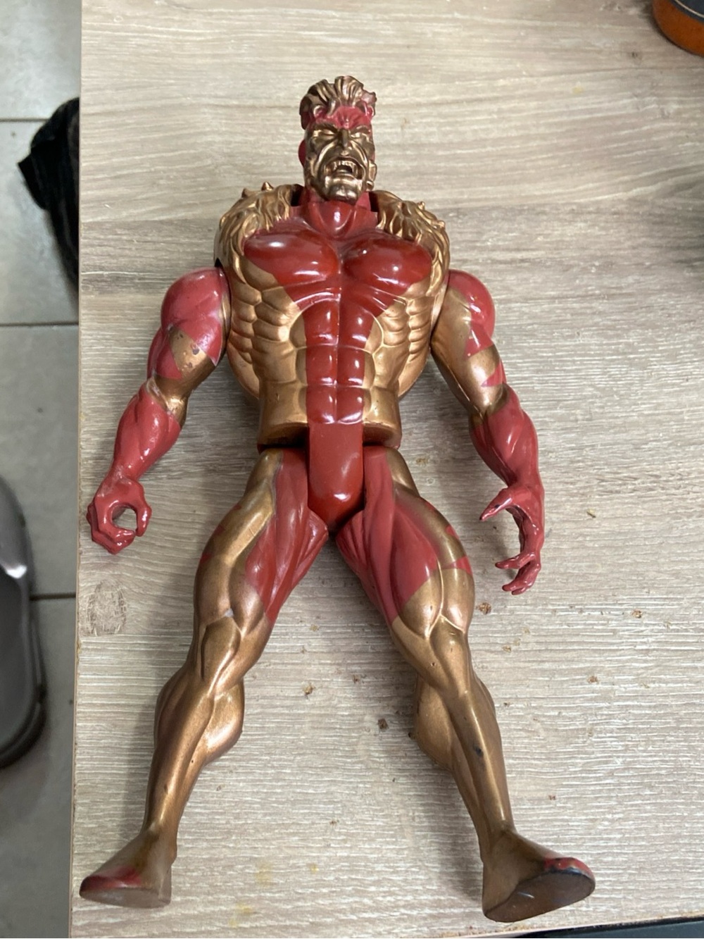 VINTAGE 10" Limited Edition Gold Sabertooth Marvel Action Figure 1993